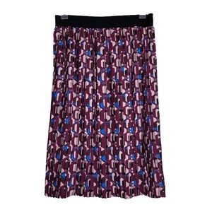 mark. Geometric Purple and Blue Midi Skirt